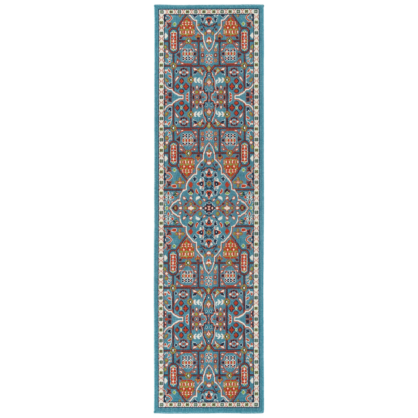 Kaleen Sunice Collection Light Light Blue Runner 2'2" x 8'