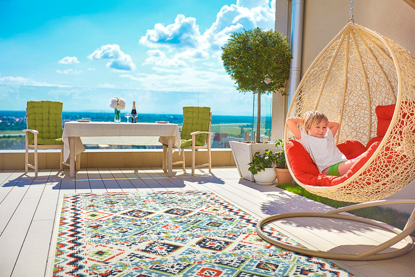 Kaleen Sunice Collection SUN09-01 Ivory Area Rug 7'2" x 10'5"