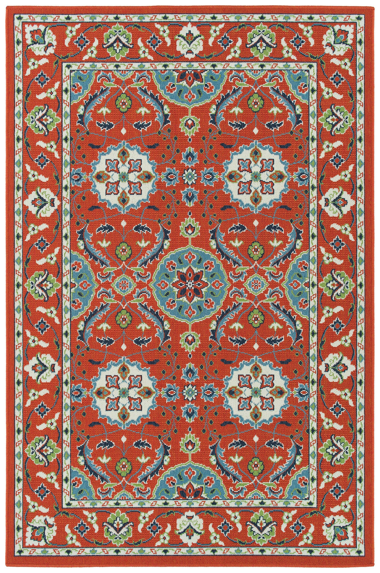 Kaleen Sunice Collection SUN11-32 Tangerine Area Rug 5' x 7'6"