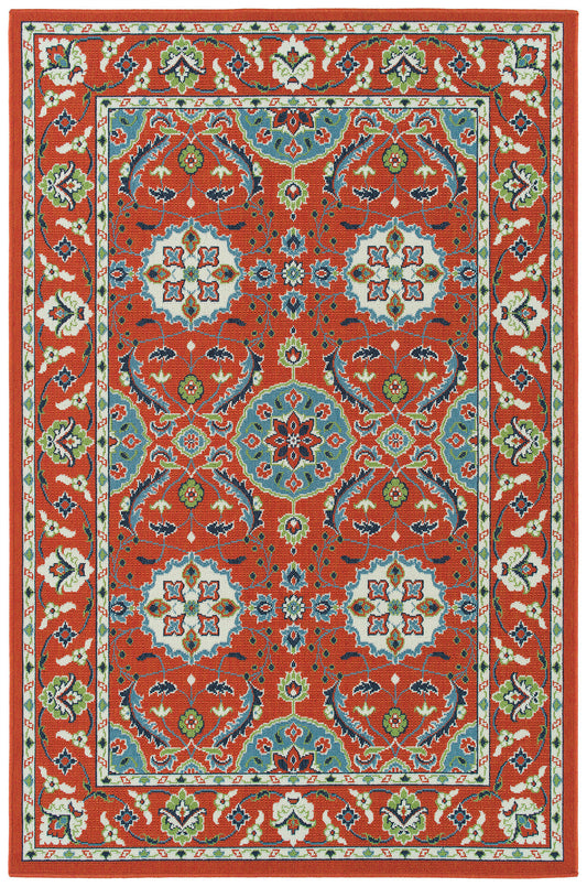 Kaleen Sunice Collection SUN11-32 Tangerine Area Rug 5' x 7'6"