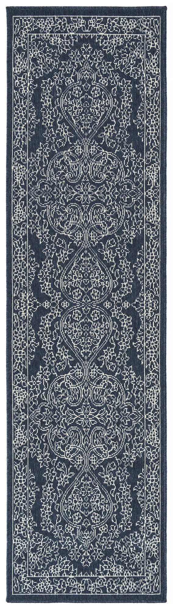 Kaleen Sunice Collection SUN12-22 Navy Runner 2'2" x 8'