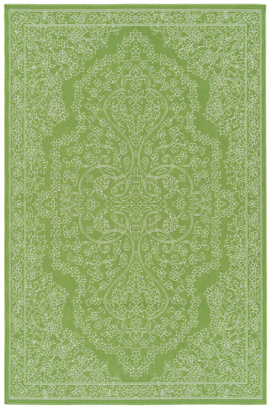 Kaleen Sunice Collection Bright Lime Green Area Rug 3'6" x 5'6"
