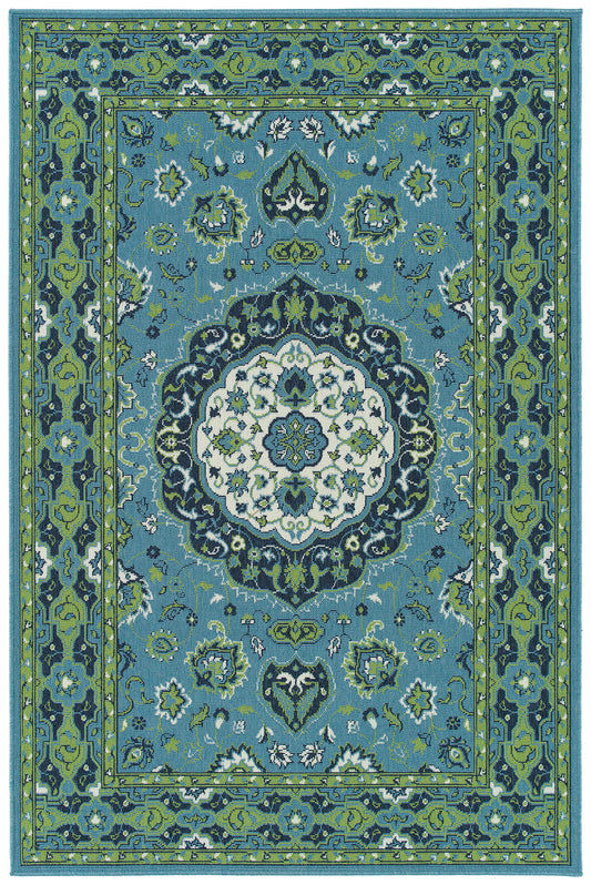 Kaleen Sunice Collection SUN13-79 Light Blue Area Rug 7'2" x 10'5"