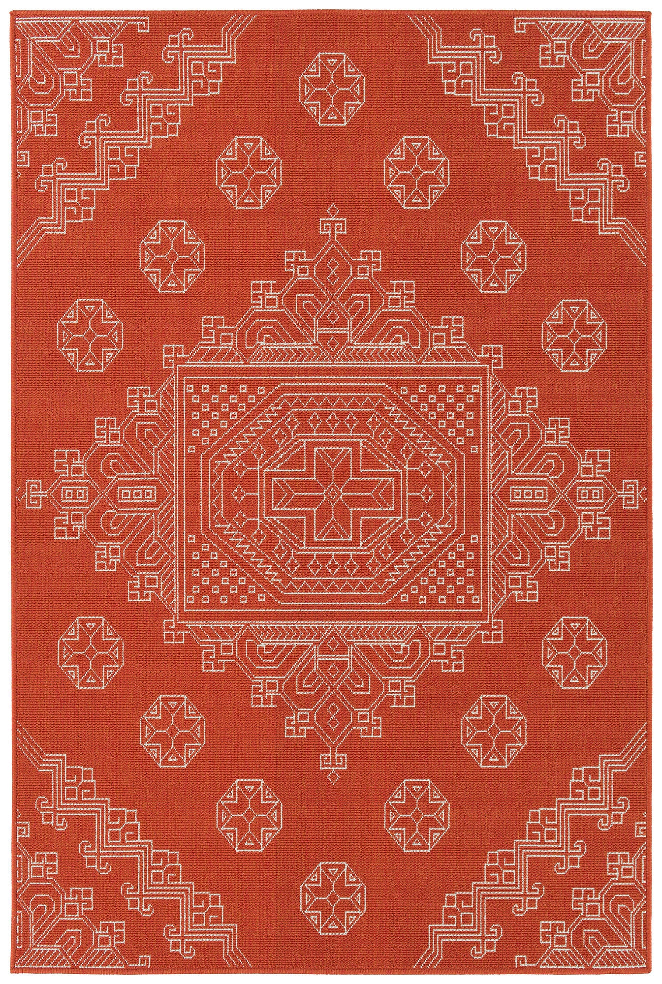 Kaleen Sunice Collection SUN15-32 Tangerine Area Rug 3'6" x 5'6"