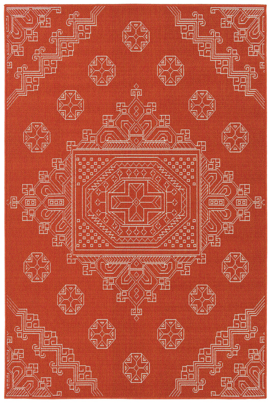 Kaleen Sunice Collection SUN15-32 Tangerine Area Rug 3'6" x 5'6"