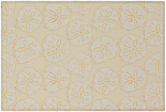 Indoor/Outdoor Seabreeze SZ10 Ivory Washable 1'8" x 2'6" Rug