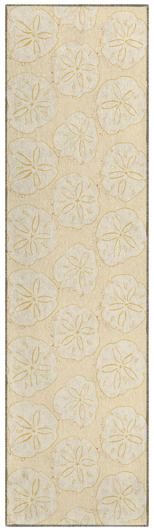 Indoor/Outdoor Seabreeze SZ10 Ivory Washable 2'3" x 7'6" Runner Rug