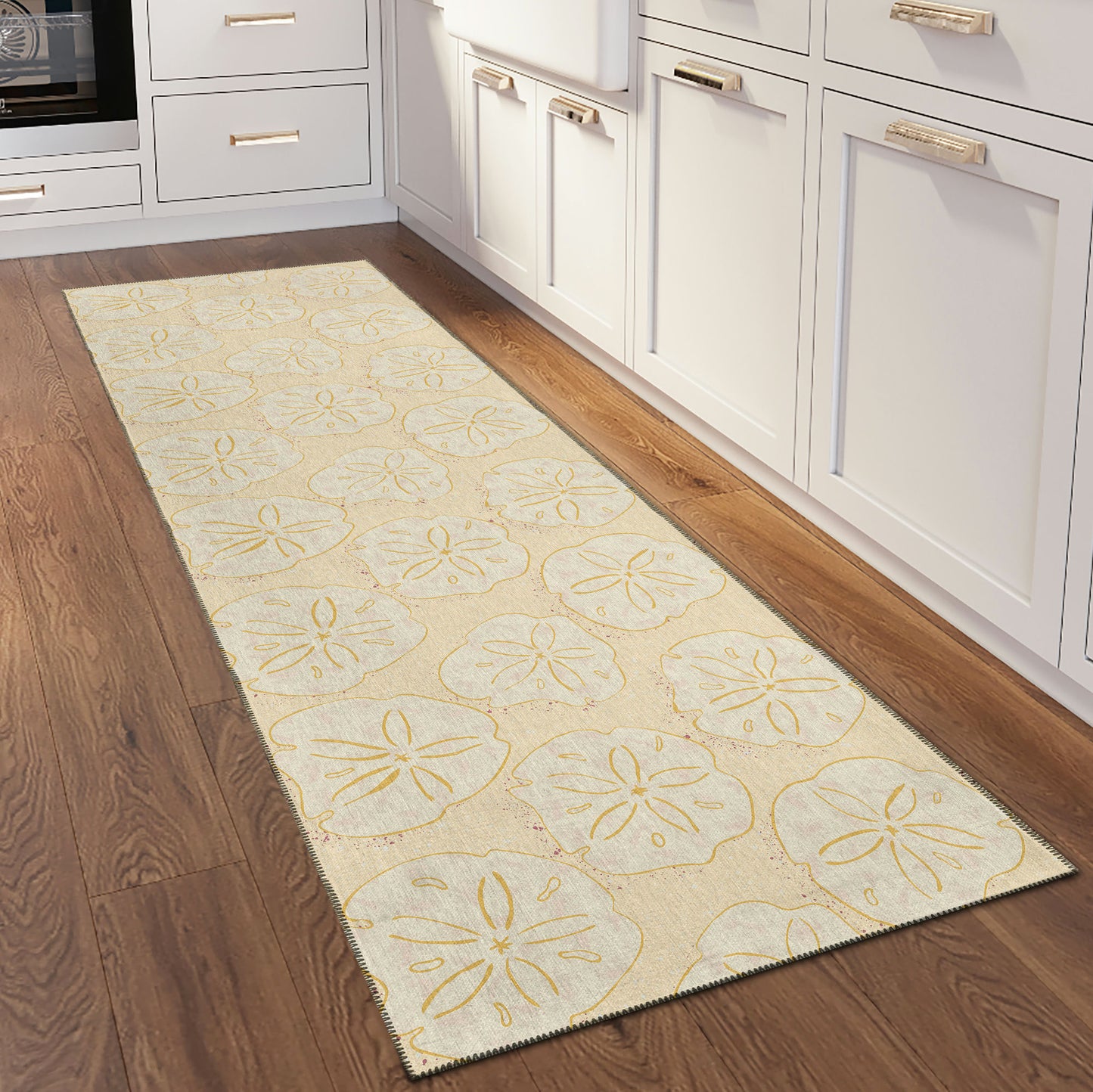 Indoor/Outdoor Seabreeze SZ10 Ivory Washable 2'3" x 7'6" Runner Rug
