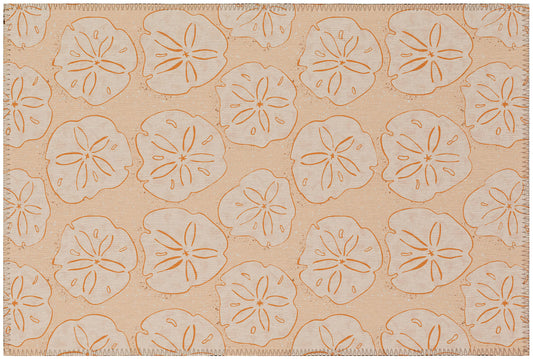Indoor/Outdoor Seabreeze SZ10 Peach Washable 1'8" x 2'6" Rug