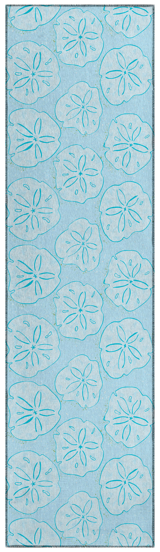 Indoor/Outdoor Seabreeze SZ10 Sky Washable 2'3" x 7'6" Runner Rug