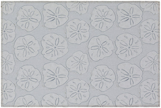 Indoor/Outdoor Seabreeze SZ10 Silver Washable 1'8" x 2'6" Rug