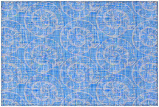 Indoor/Outdoor Seabreeze SZ11 Cobalt Washable 1'8" x 2'6" Rug
