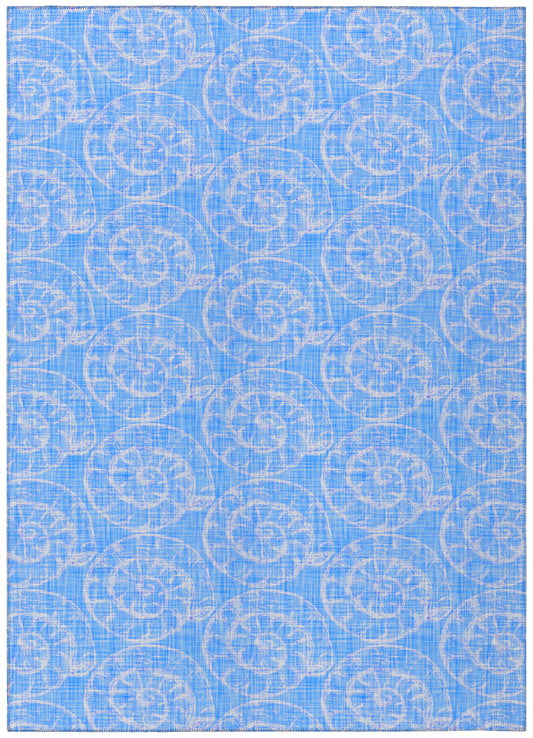 Indoor/Outdoor Seabreeze SZ11 Cobalt Washable 5' x 7'6" Rug