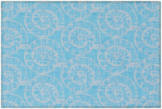 Indoor/Outdoor Seabreeze SZ11 Poolside Washable 1'8" x 2'6" Rug