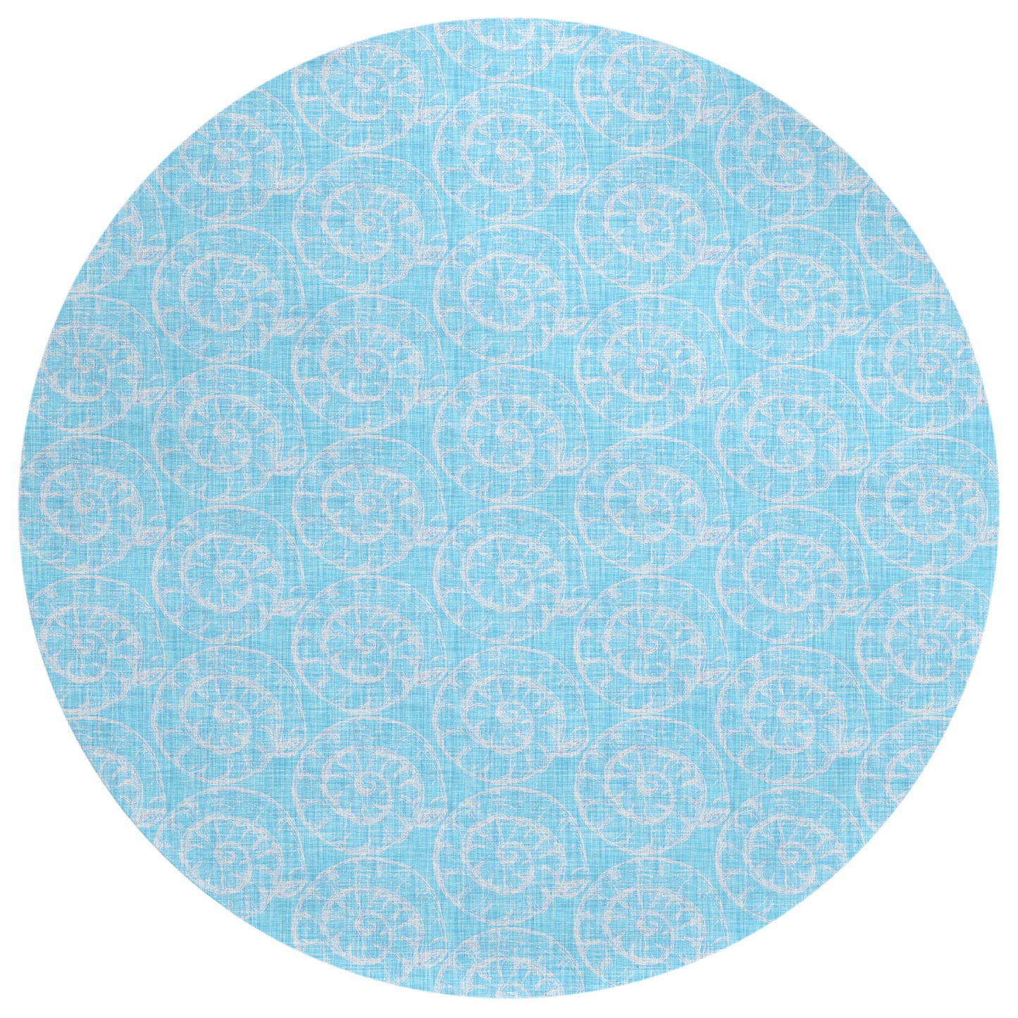 Indoor/Outdoor Seabreeze SZ11 Poolside Washable 8' x 8' Round Rug