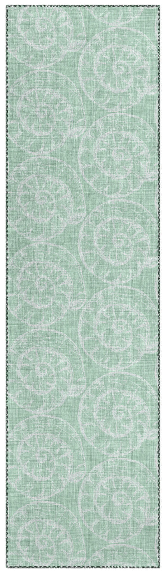 Indoor/Outdoor Seabreeze SZ11 Sage Washable 2'3" x 7'6" Runner Rug