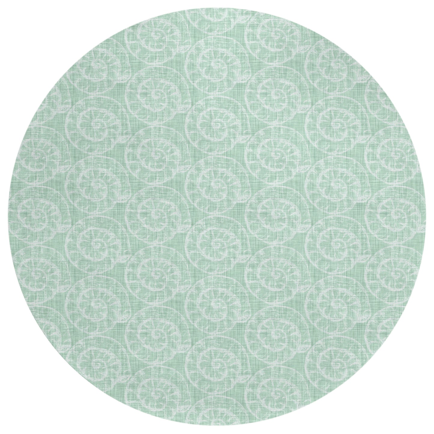 Indoor/Outdoor Seabreeze SZ11 Sage Washable 8' x 8' Round Rug