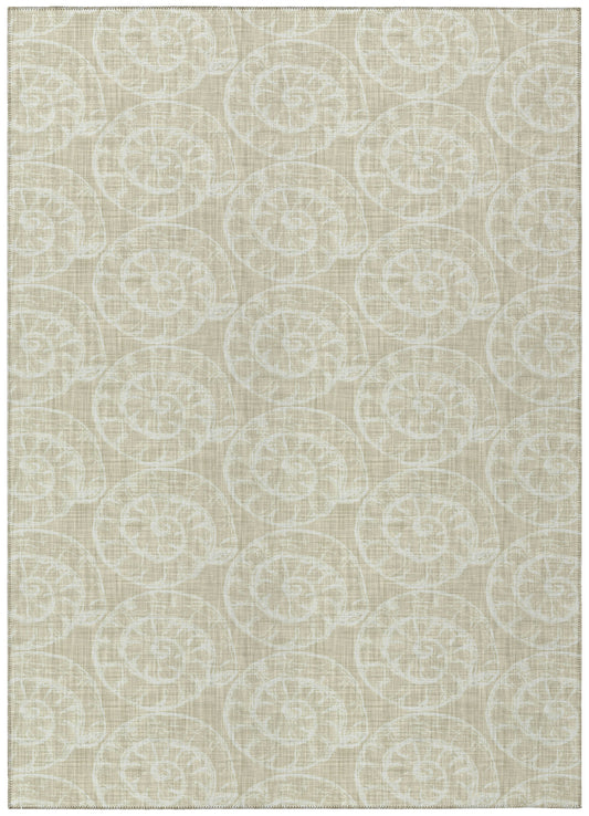 Indoor/Outdoor Seabreeze SZ11 Taupe Washable 8' x 10' Rug