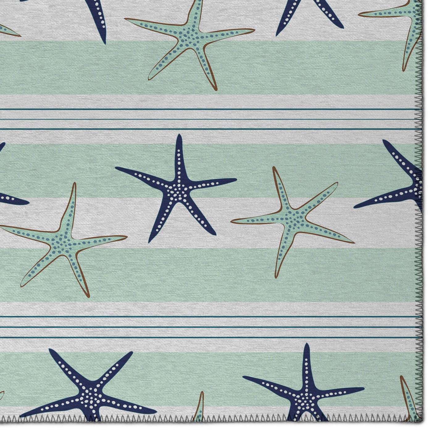 Indoor/Outdoor Seabreeze SZ12 Mist Washable 2'3" x 7'6" Runner Rug