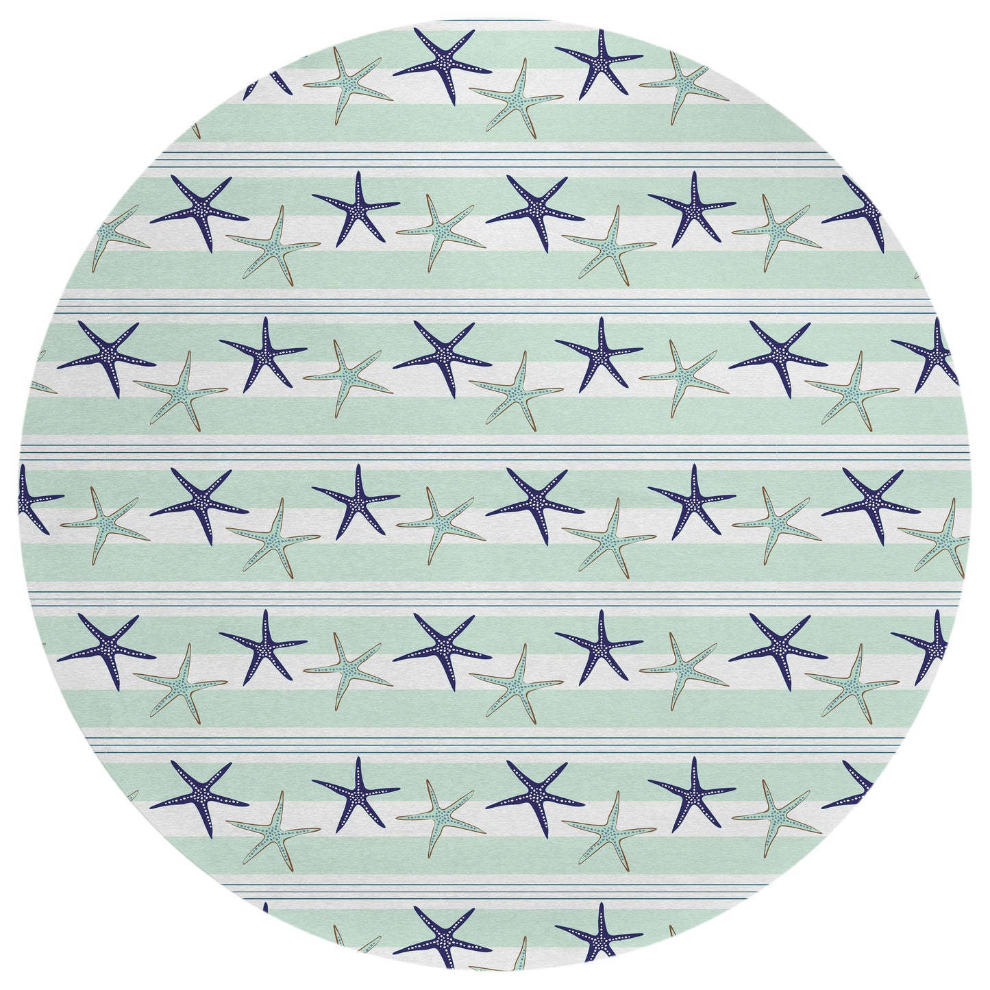 Indoor/Outdoor Seabreeze SZ12 Mist Washable 8' x 8' Round Rug