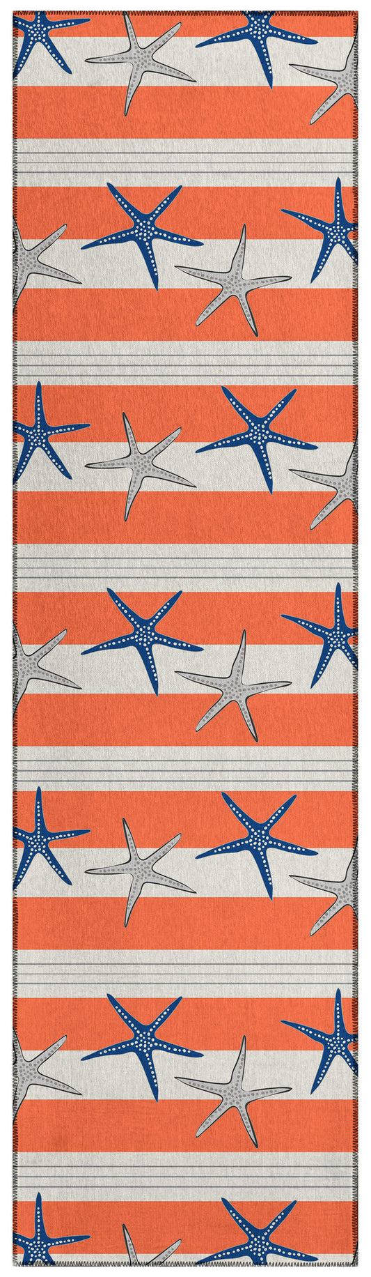 Indoor/Outdoor Seabreeze SZ12 Salmon Washable 2'3" x 7'6" Runner Rug