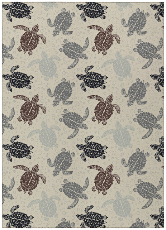 Indoor/Outdoor Seabreeze SZ13 Beige Washable 10' x 14' Rug