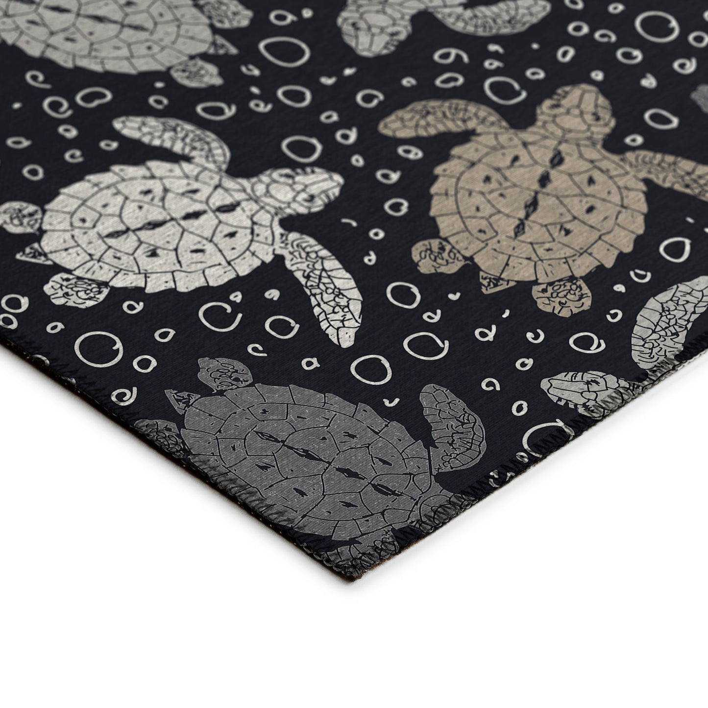 Indoor/Outdoor Seabreeze SZ13 Black Washable 10' x 14' Rug