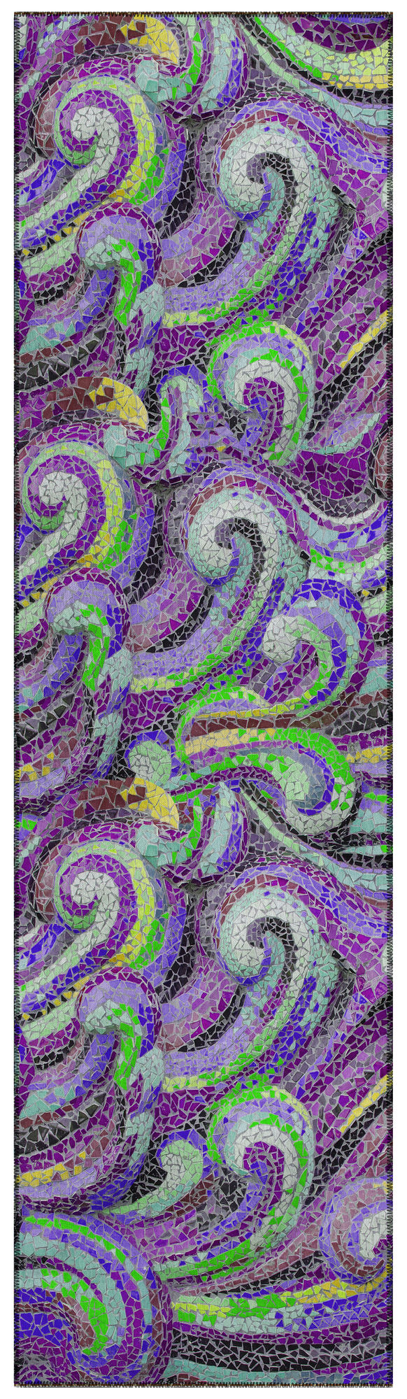 Indoor/Outdoor Seabreeze SZ14 Violet Washable 2'3" x 7'6" Runner Rug