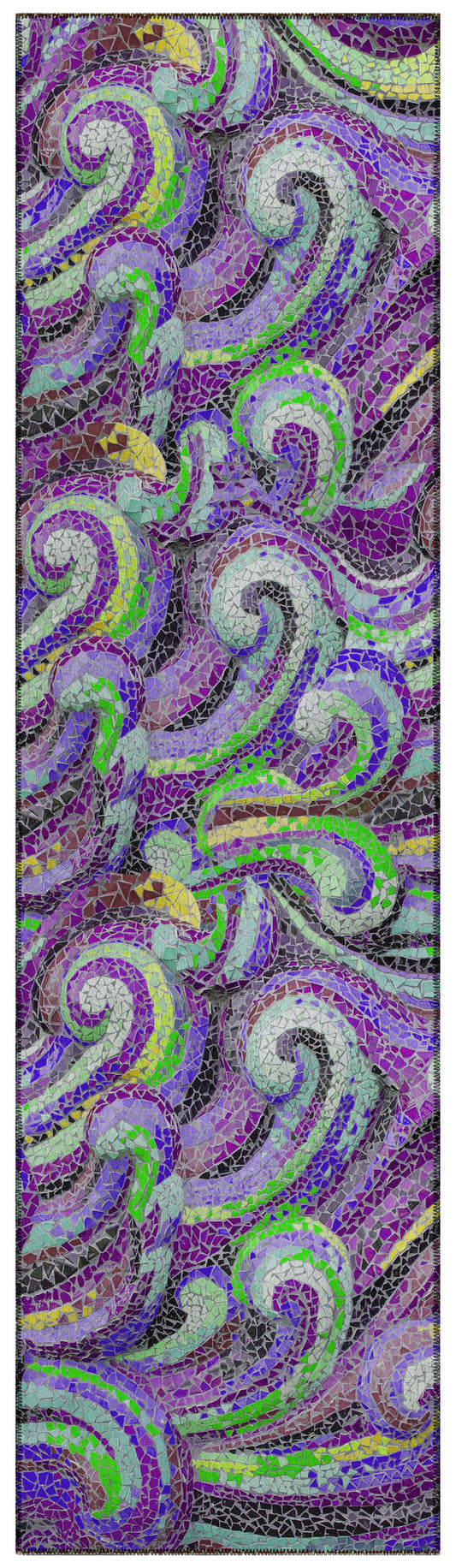 Indoor/Outdoor Seabreeze SZ14 Violet Washable 2'3" x 7'6" Runner Rug