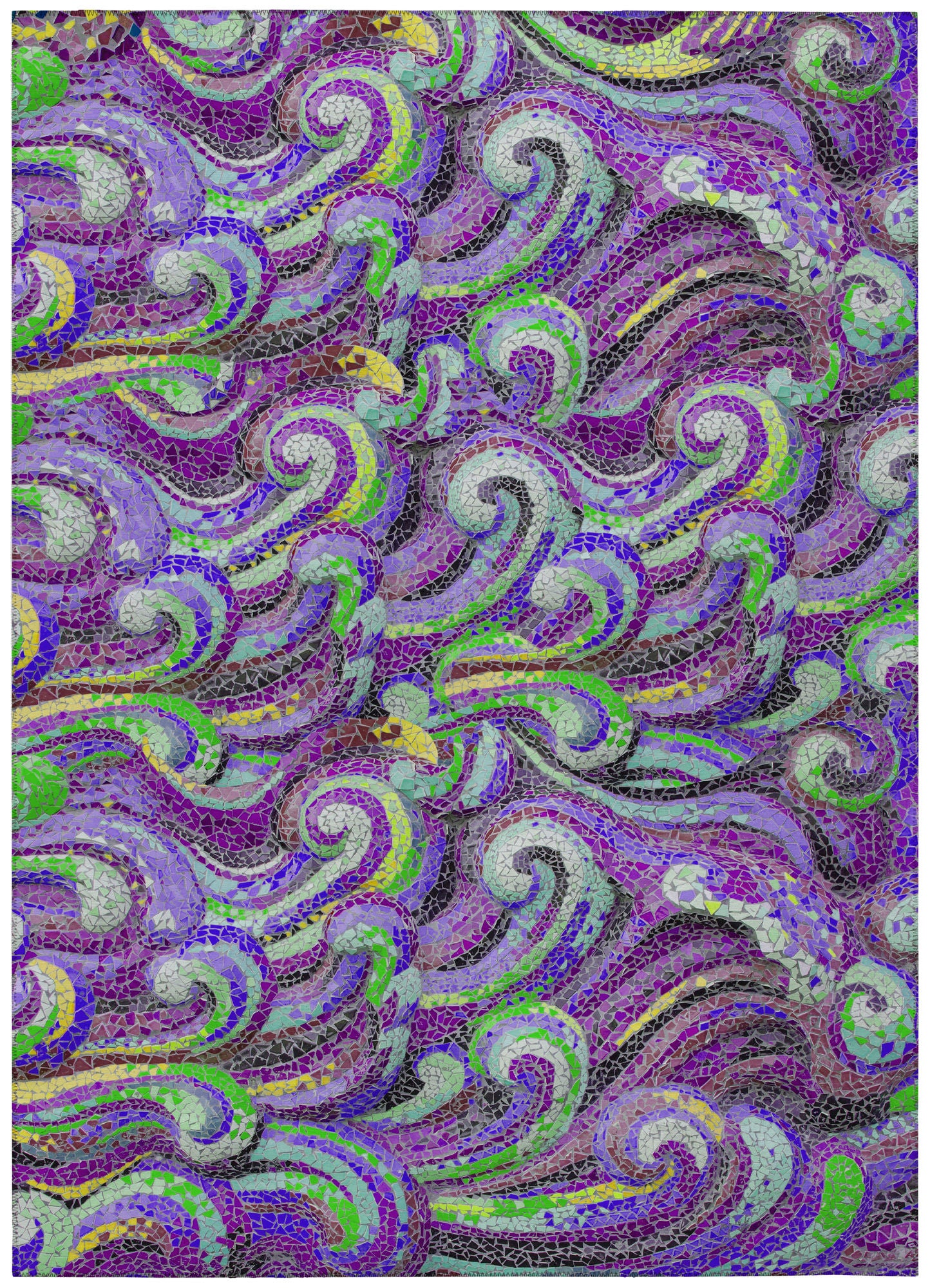 Indoor/Outdoor Seabreeze SZ14 Violet Washable 3' x 5' Rug