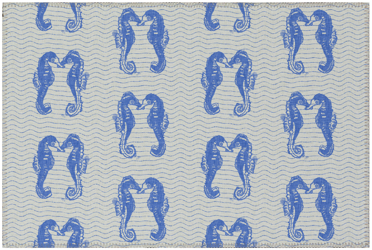 Indoor/Outdoor Seabreeze SZ15 Navy Washable 1'8" x 2'6" Rug