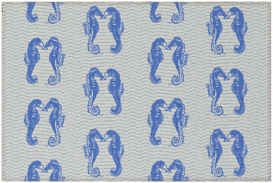 Indoor/Outdoor Seabreeze SZ15 Navy Washable 1'8" x 2'6" Rug