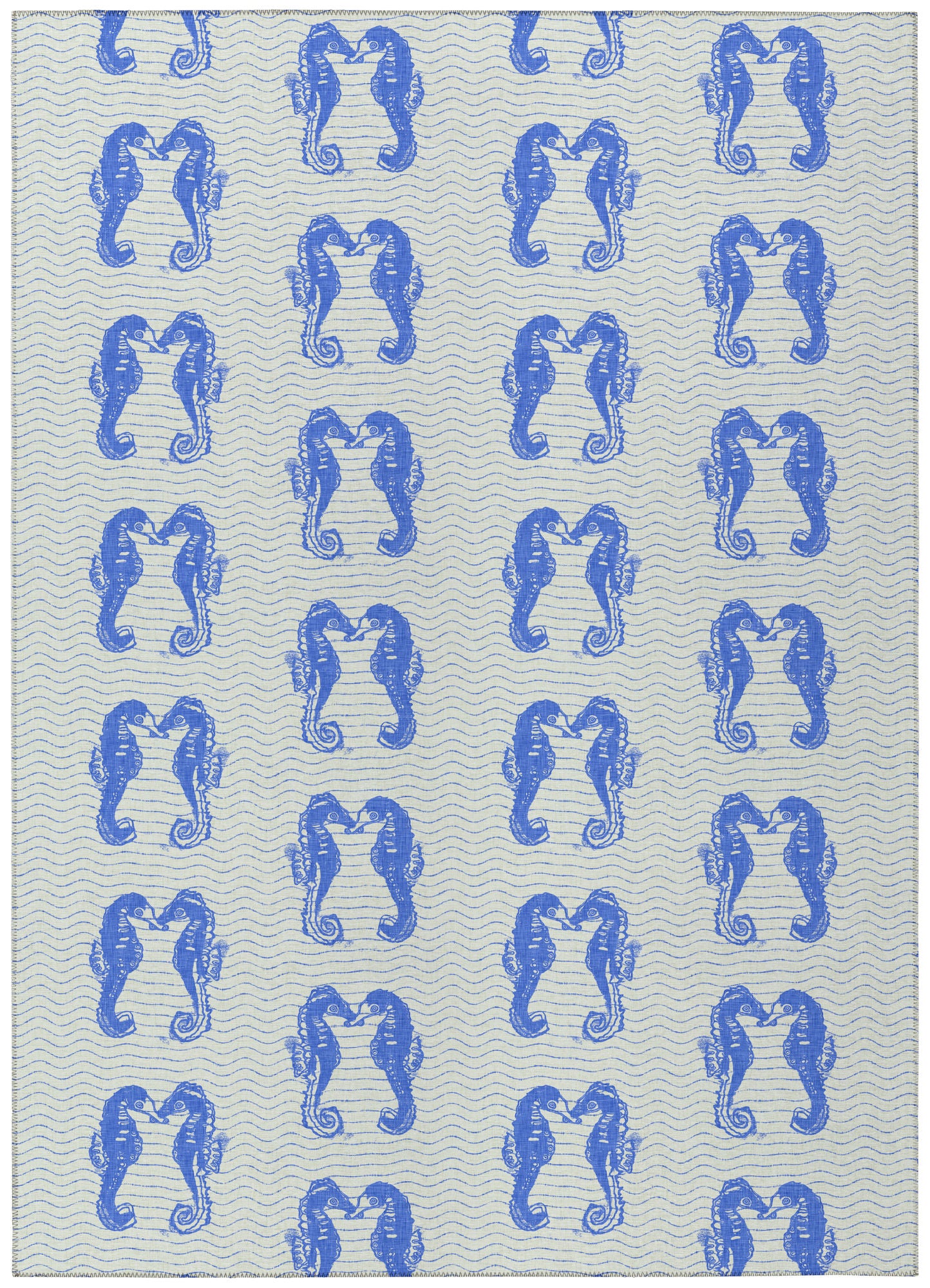 Indoor/Outdoor Seabreeze SZ15 Navy Washable 3' x 5' Rug