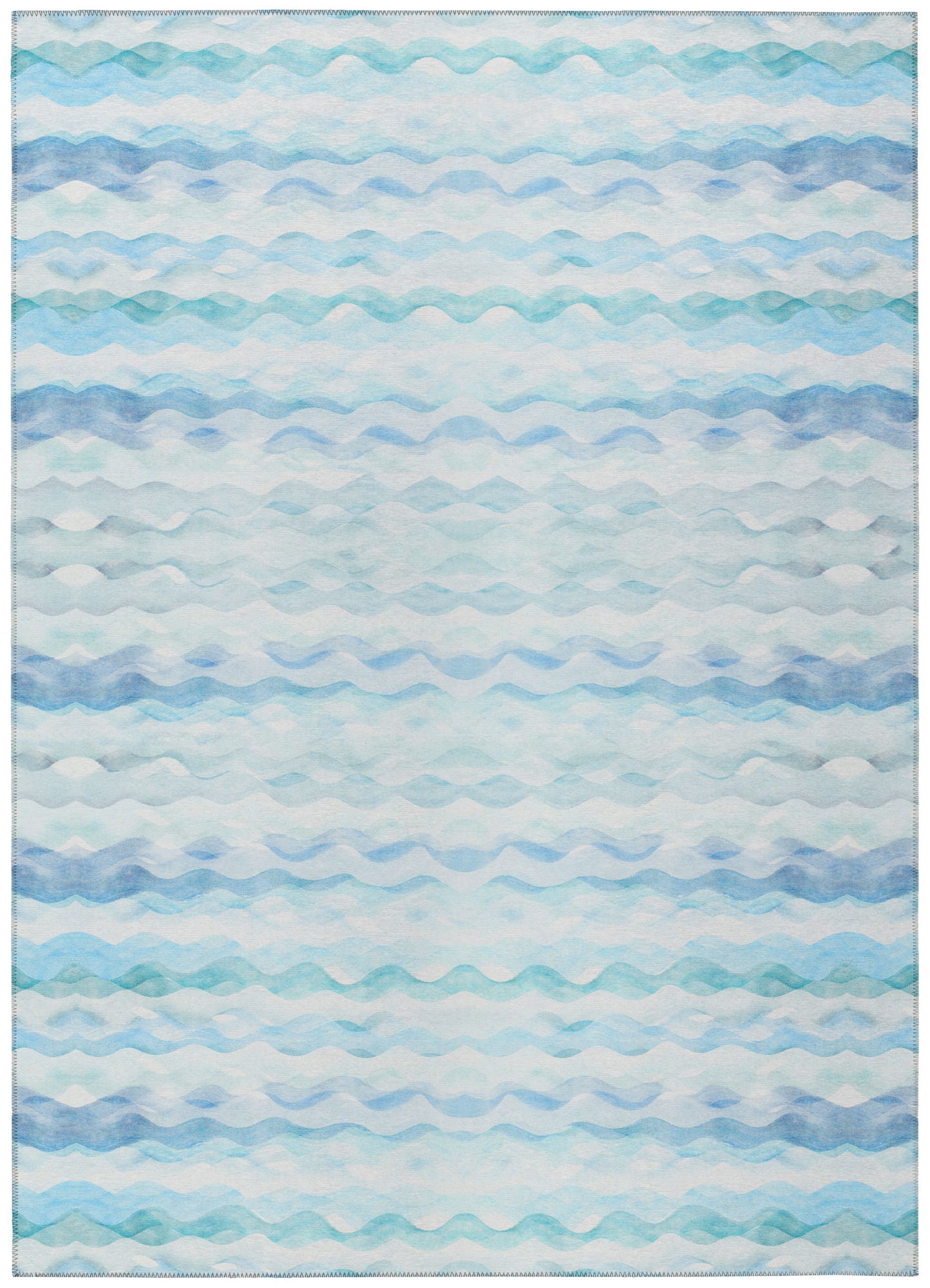 Indoor/Outdoor Seabreeze SZ16 Denim Washable 10' x 14' Rug