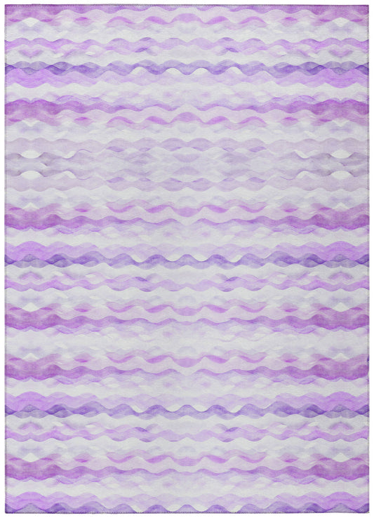 Indoor/Outdoor Seabreeze SZ16 Violet Washable 10' x 14' Rug