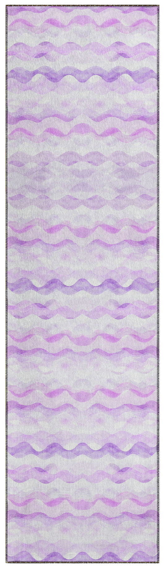 Indoor/Outdoor Seabreeze SZ16 Violet Washable 2'3" x 7'6" Runner Rug