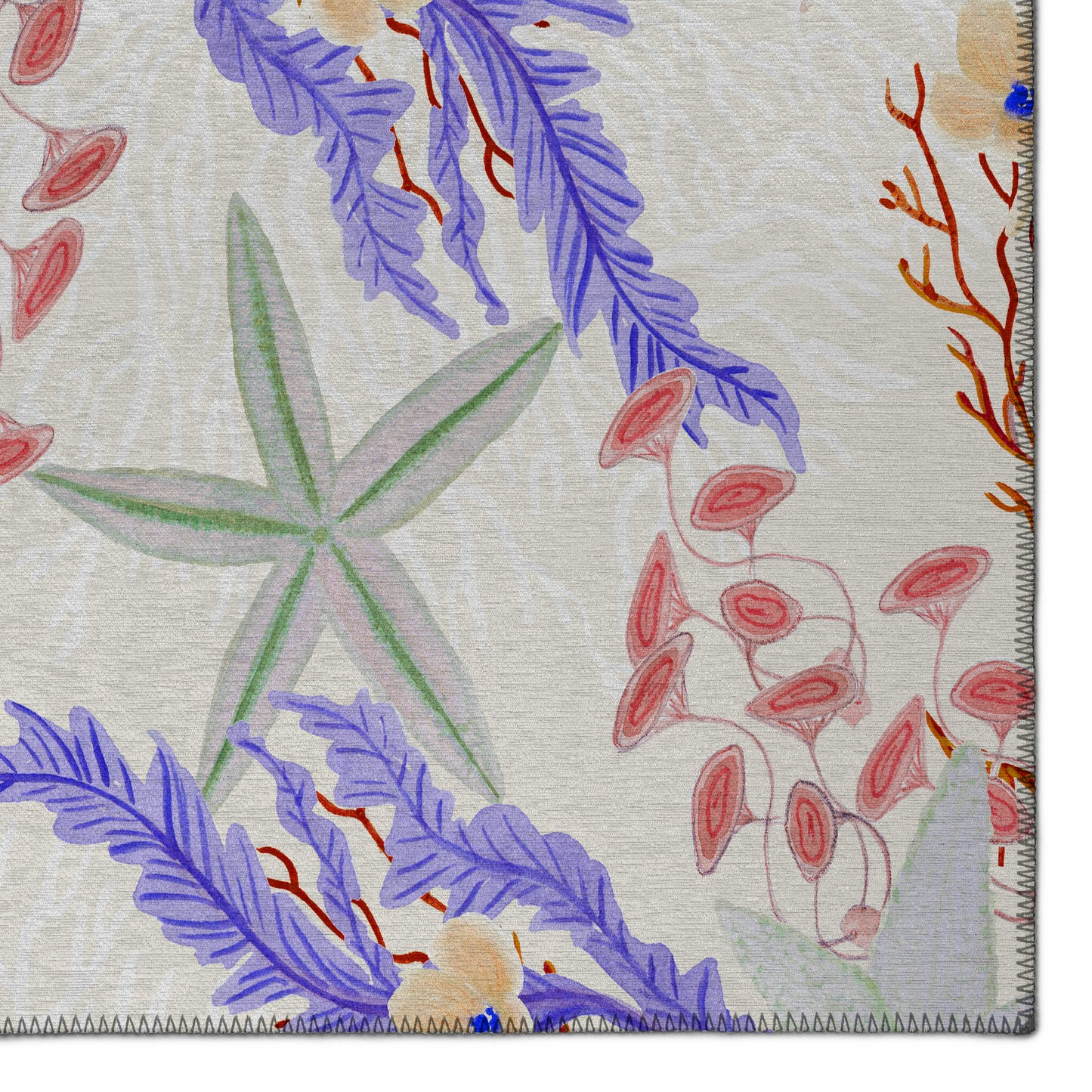 Indoor/Outdoor Seabreeze SZ1 Ivory Washable 8' x 10' Rug