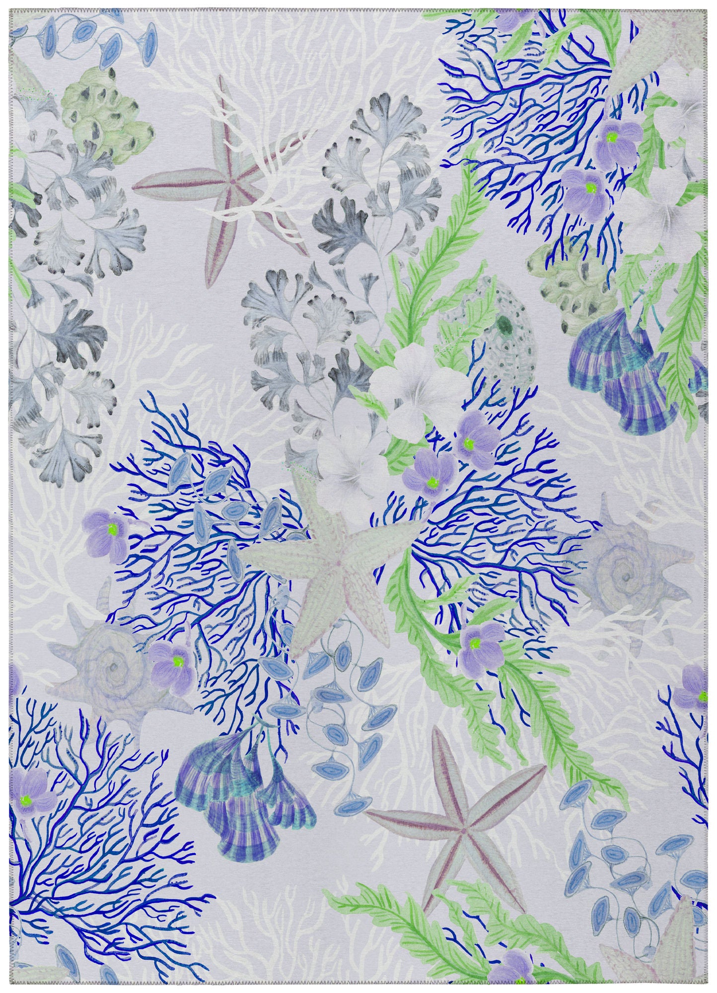 Indoor/Outdoor Seabreeze SZ1 Lavender Washable 10' x 14' Rug