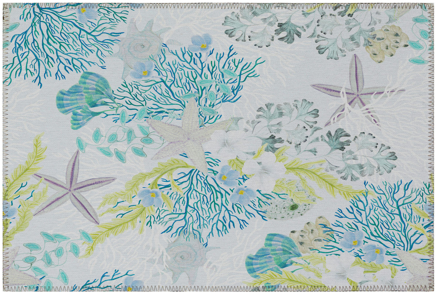 Indoor/Outdoor Seabreeze SZ1 Silver Washable 1'8" x 2'6" Rug