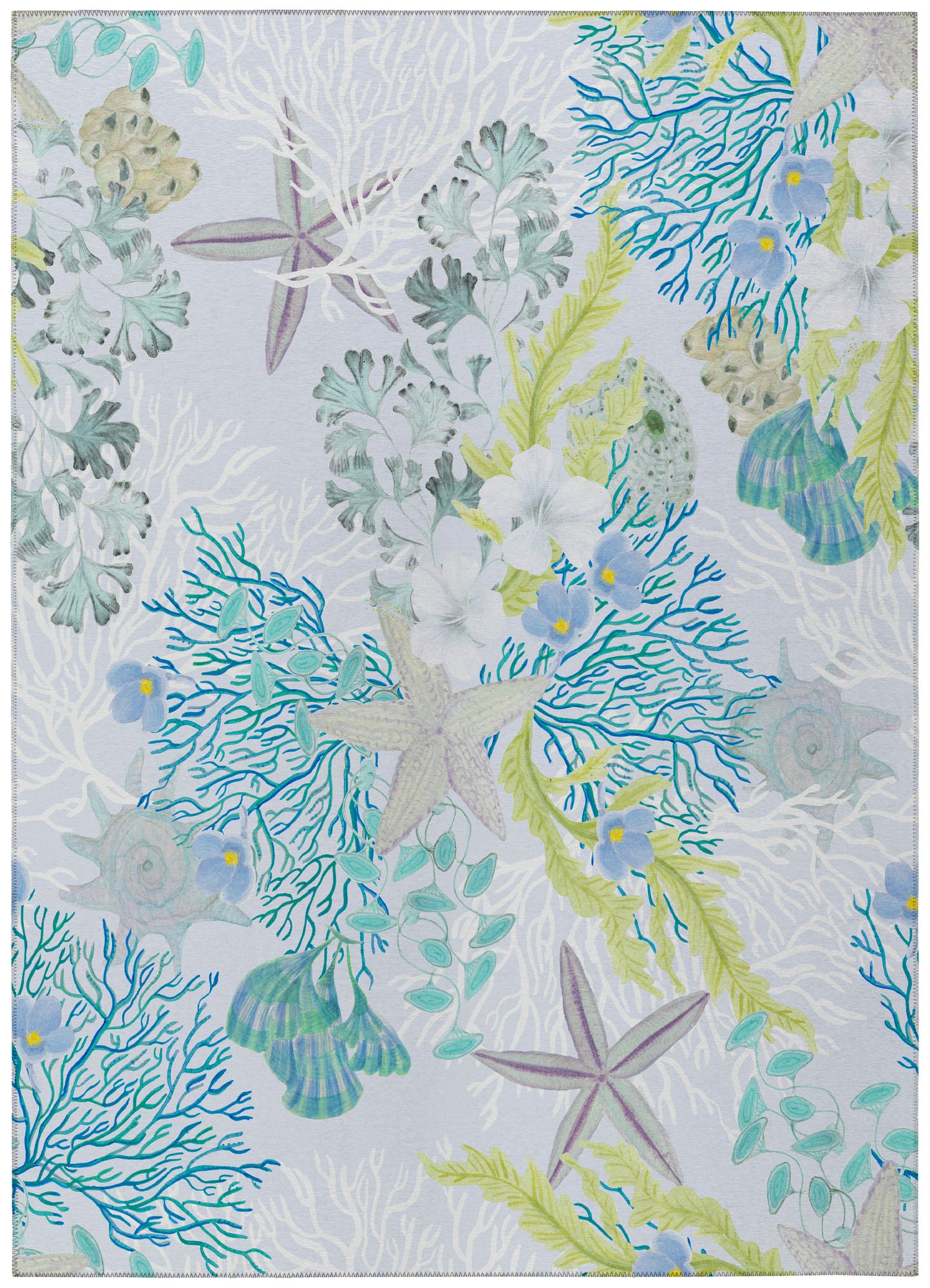 Indoor/Outdoor Seabreeze SZ1 Silver Washable 5' x 7'6" Rug