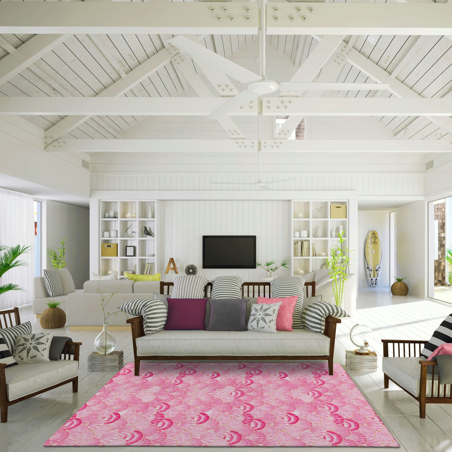 Indoor/Outdoor Seabreeze SZ2 Blush Washable 10' x 14' Rug