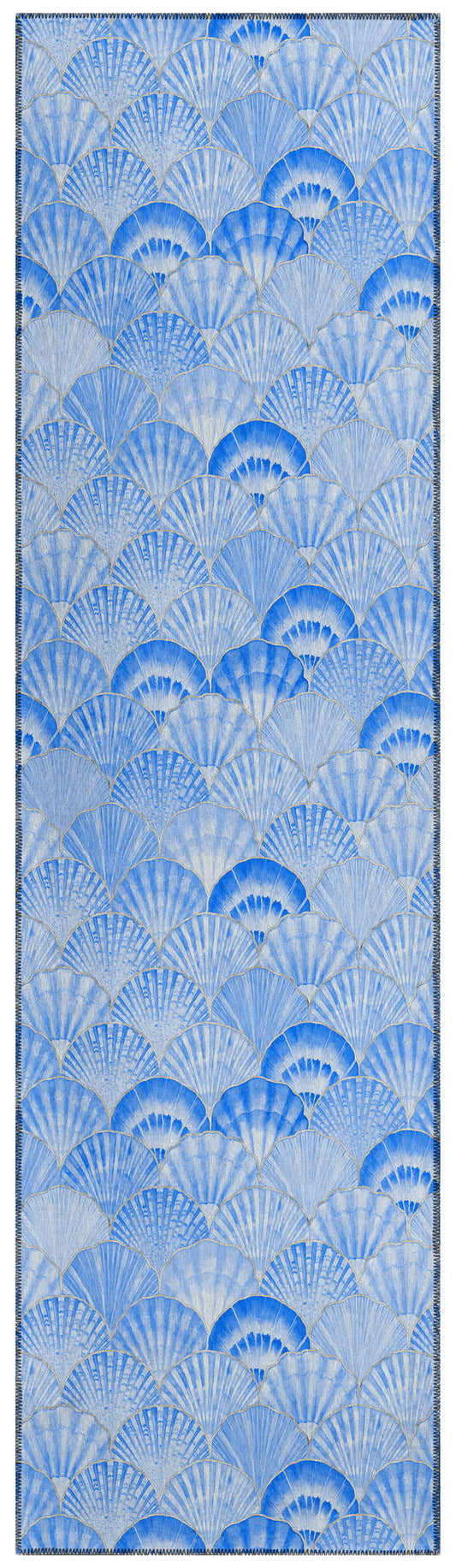 Indoor/Outdoor Seabreeze SZ2 Navy Washable 2'3" x 7'6" Runner Rug
