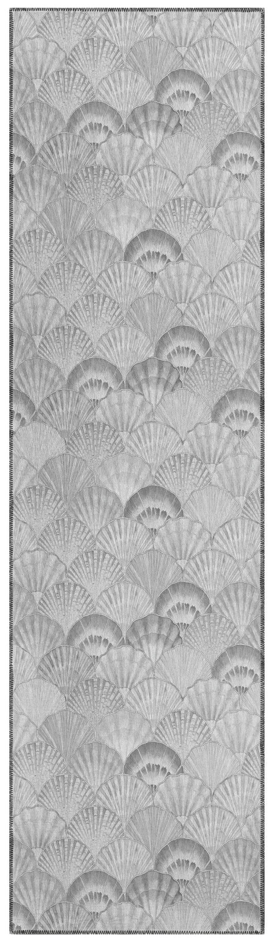 Indoor/Outdoor Seabreeze SZ2 Silver Washable 2'3" x 7'6" Runner Rug