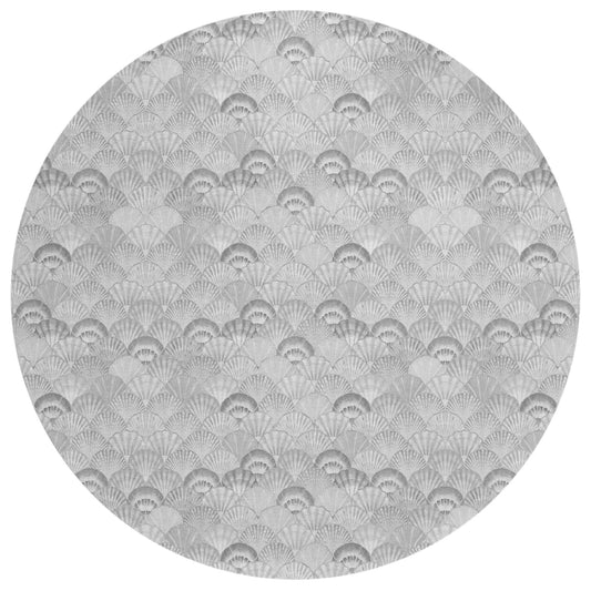 Indoor/Outdoor Seabreeze SZ2 Silver Washable 8' x 8' Round Rug