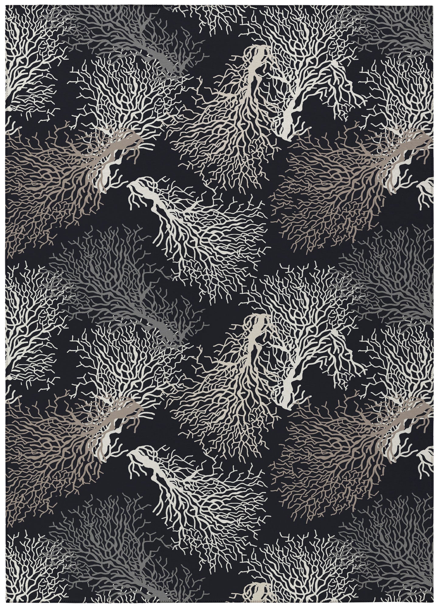 Indoor/Outdoor Seabreeze SZ3 Black Washable 10' x 14' Rug