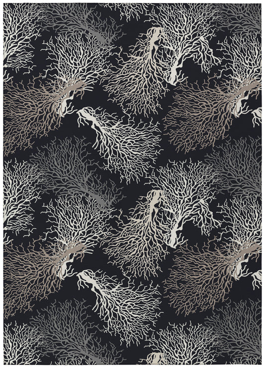 Indoor/Outdoor Seabreeze SZ3 Black Washable 10' x 14' Rug