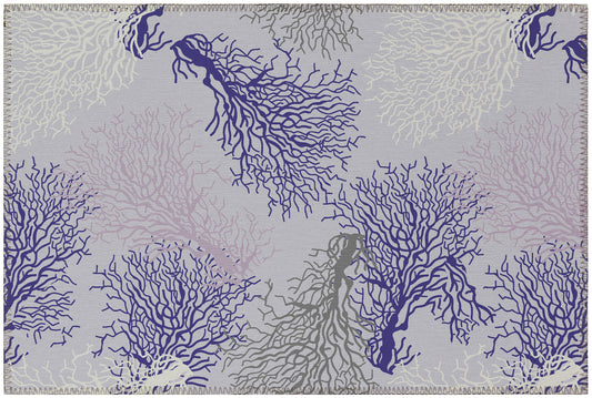 Indoor/Outdoor Seabreeze SZ3 Lavender Washable 1'8" x 2'6" Rug