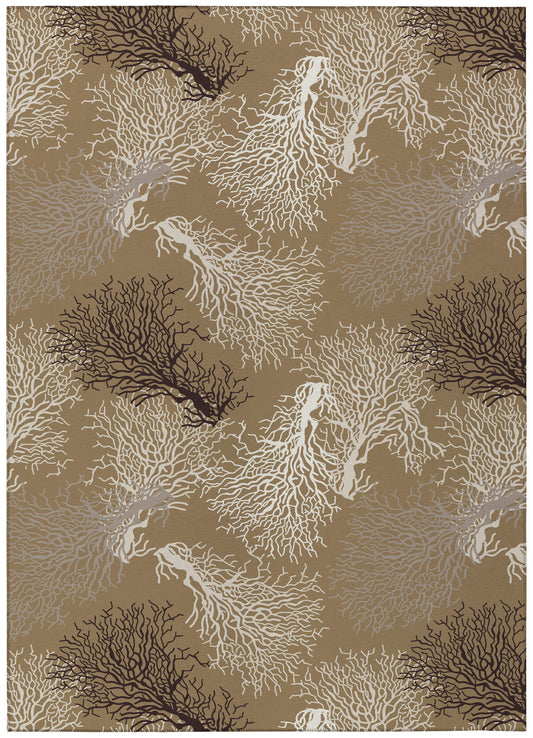 Indoor/Outdoor Seabreeze SZ3 Taupe Washable 10' x 14' Rug