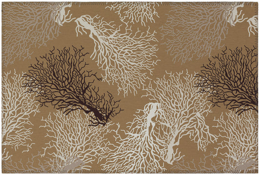 Indoor/Outdoor Seabreeze SZ3 Taupe Washable 1'8" x 2'6" Rug