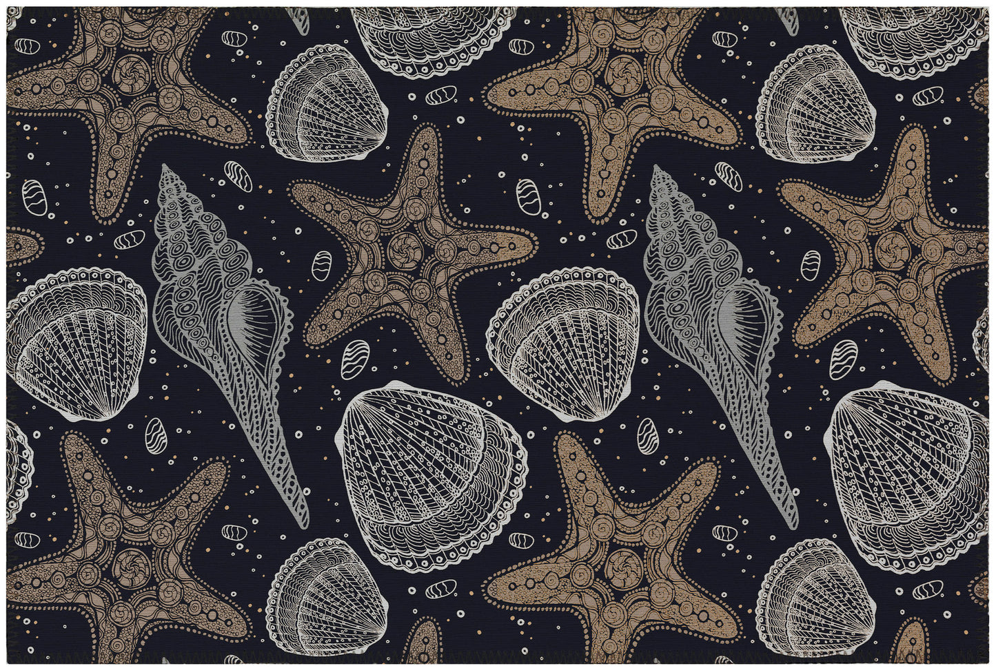 Indoor/Outdoor Seabreeze SZ4 Black Washable 1'8" x 2'6" Rug